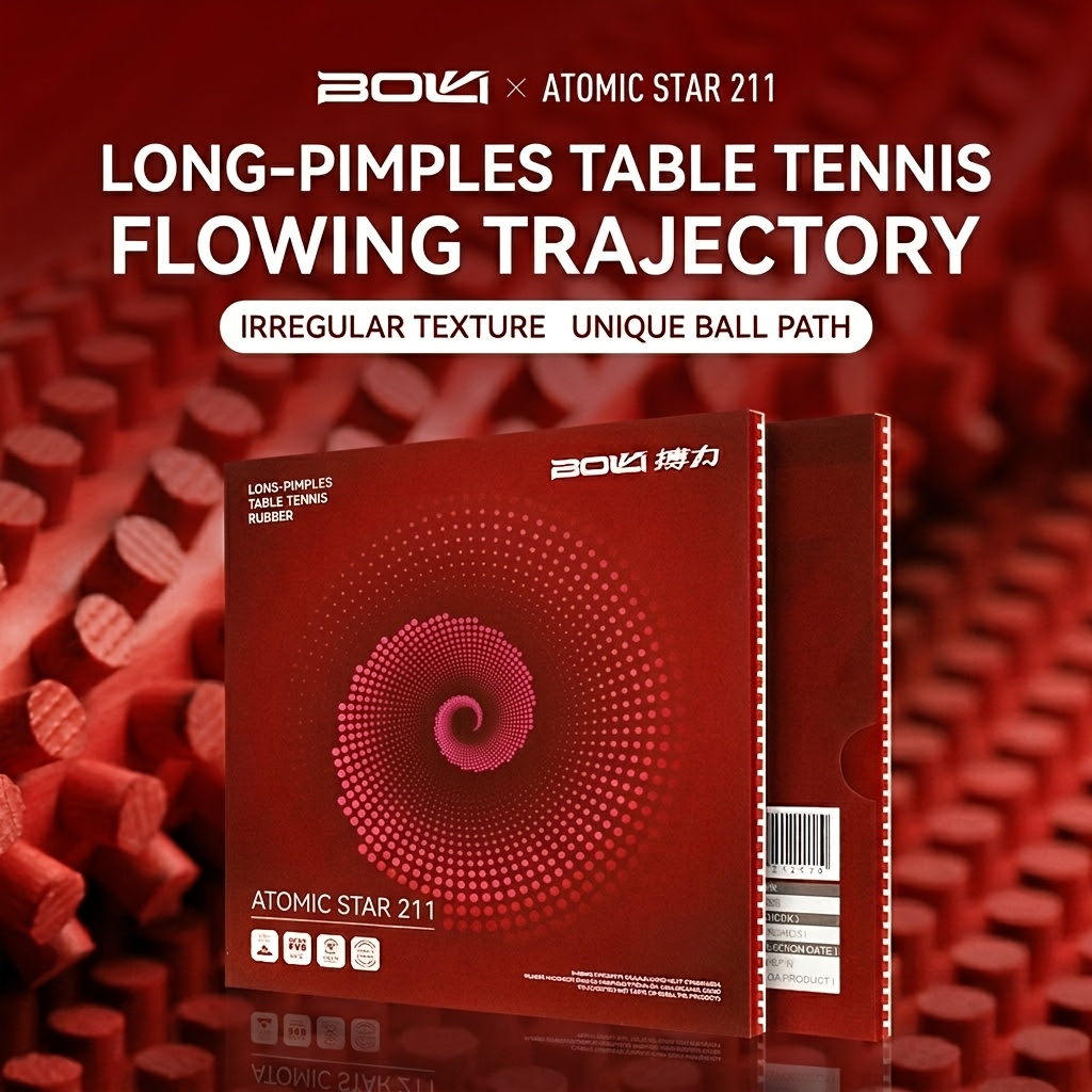 Table Tennis Spin - Boli Tischtennis Langnoppen-Gummi, Langnoppen-Gummi mit Feinen