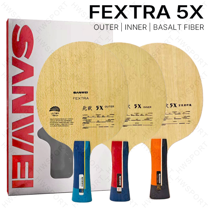 Xiom Blade Table Tennis - SANWEI FEXTRA 5X Tischtennisschläger, innen und