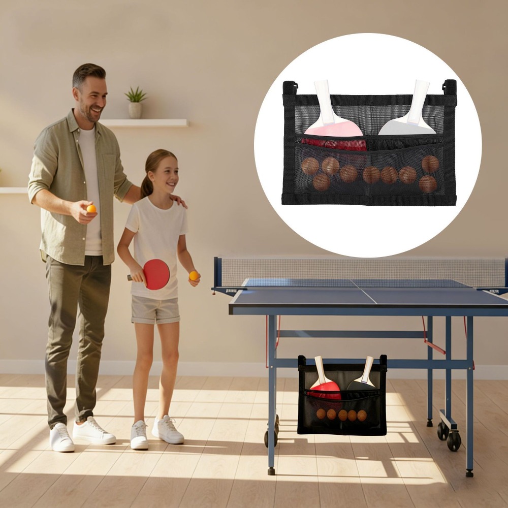 Table Tennis Equipment - Tischtennis-Sportausrüstungs-Aufbewahrungstasche, Tischtennisschläger-Aufbewahrungstasche, Hängende Aufbewahrungstasche, Netztasche