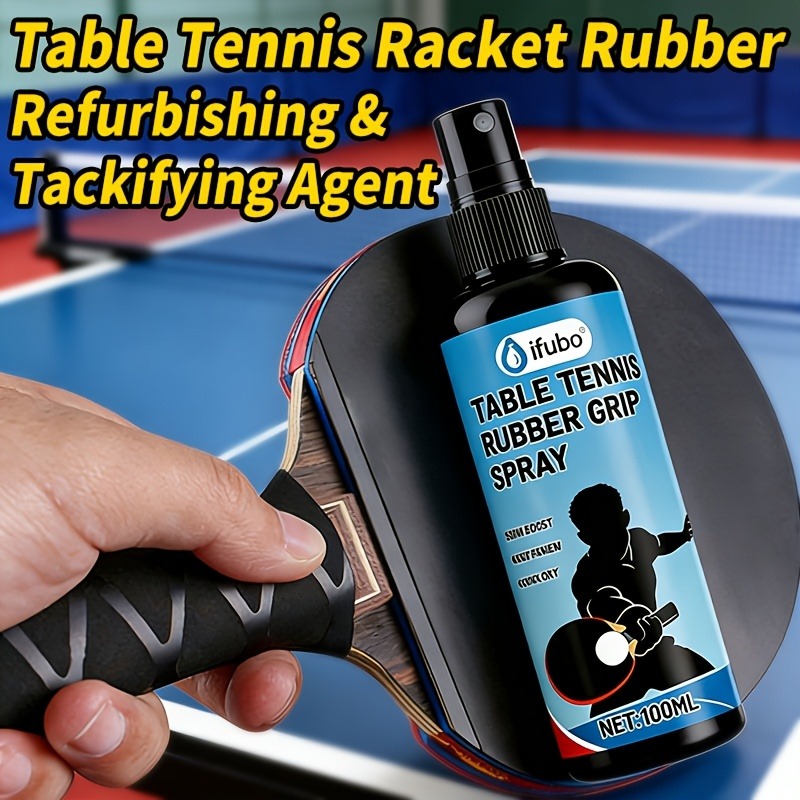 Table Tennis Equipment - IFUBO 100ml Professionelles Tischtennis-Gummi-Verklebungs-Spray Viskositätsverstärker Tischtennisschläger-Pflegemittel