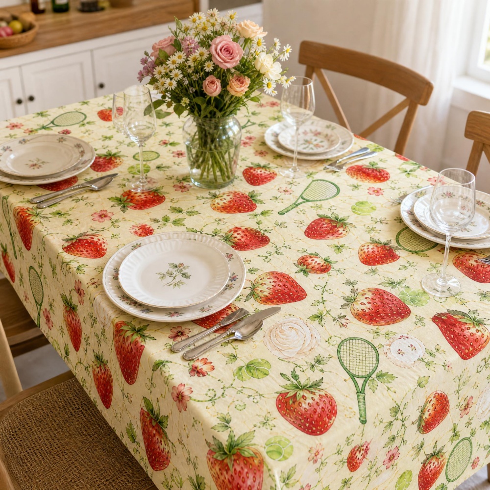 Erdbeer-Blumen-Tischdecke Retr – Table Tennis News Today Bewertung und Preis