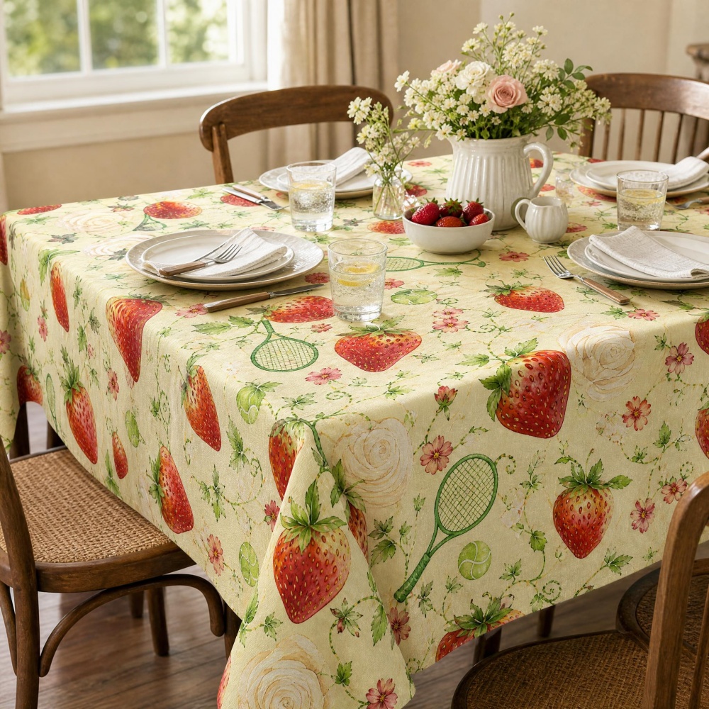 Erdbeer-Blumen-Tischdecke Retr – Table Tennis News Today Bewertung und Preis